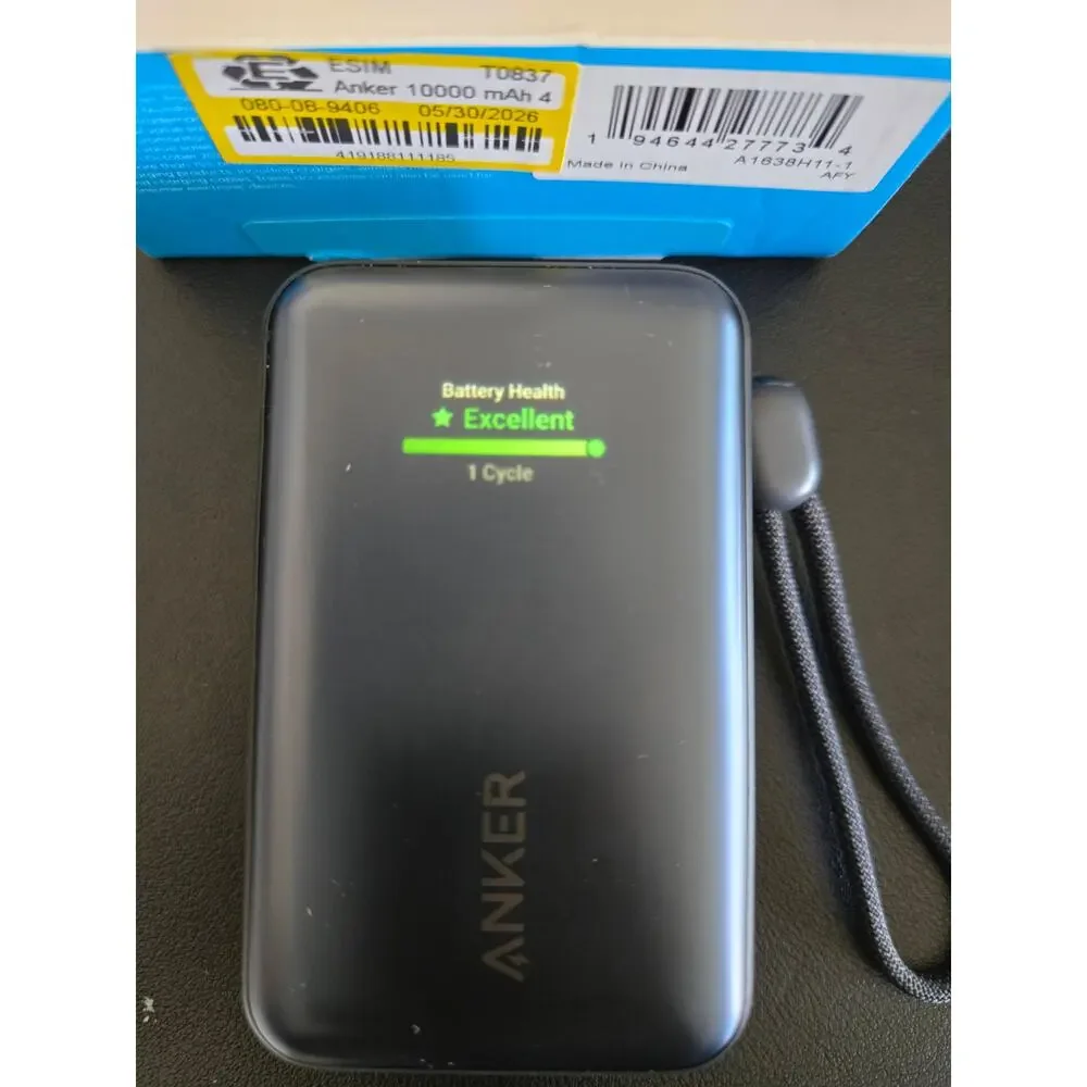 Anker Nano Power Bank (10K, 45W, Built-In Retractable USB-C Cable)